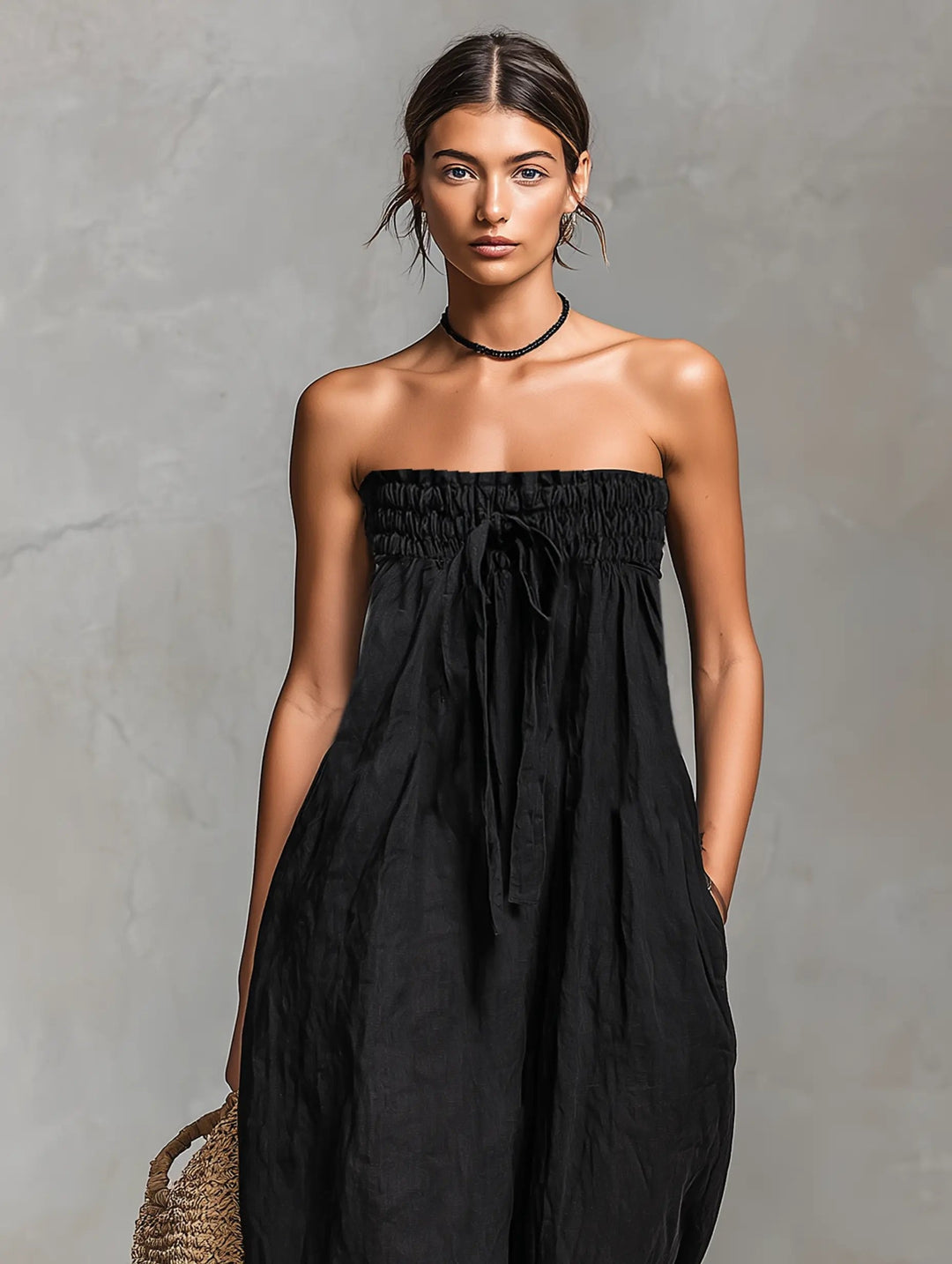 Damen Jumpsuit aus Leinen für den Sommer (5)