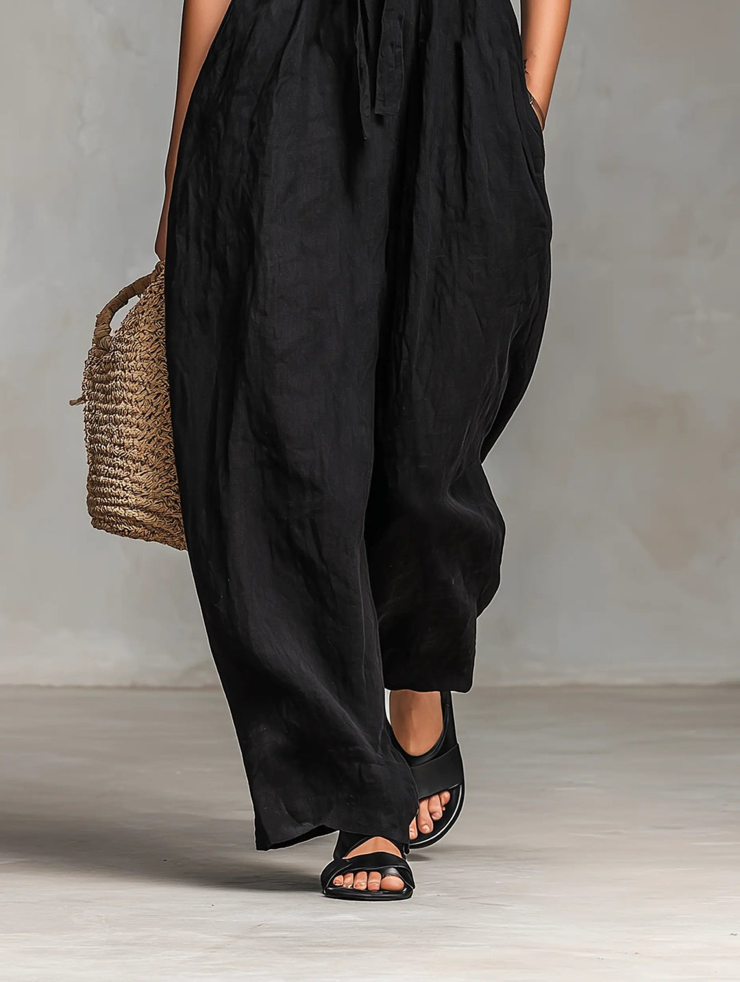 Damen Jumpsuit aus Leinen für den Sommer (6)
