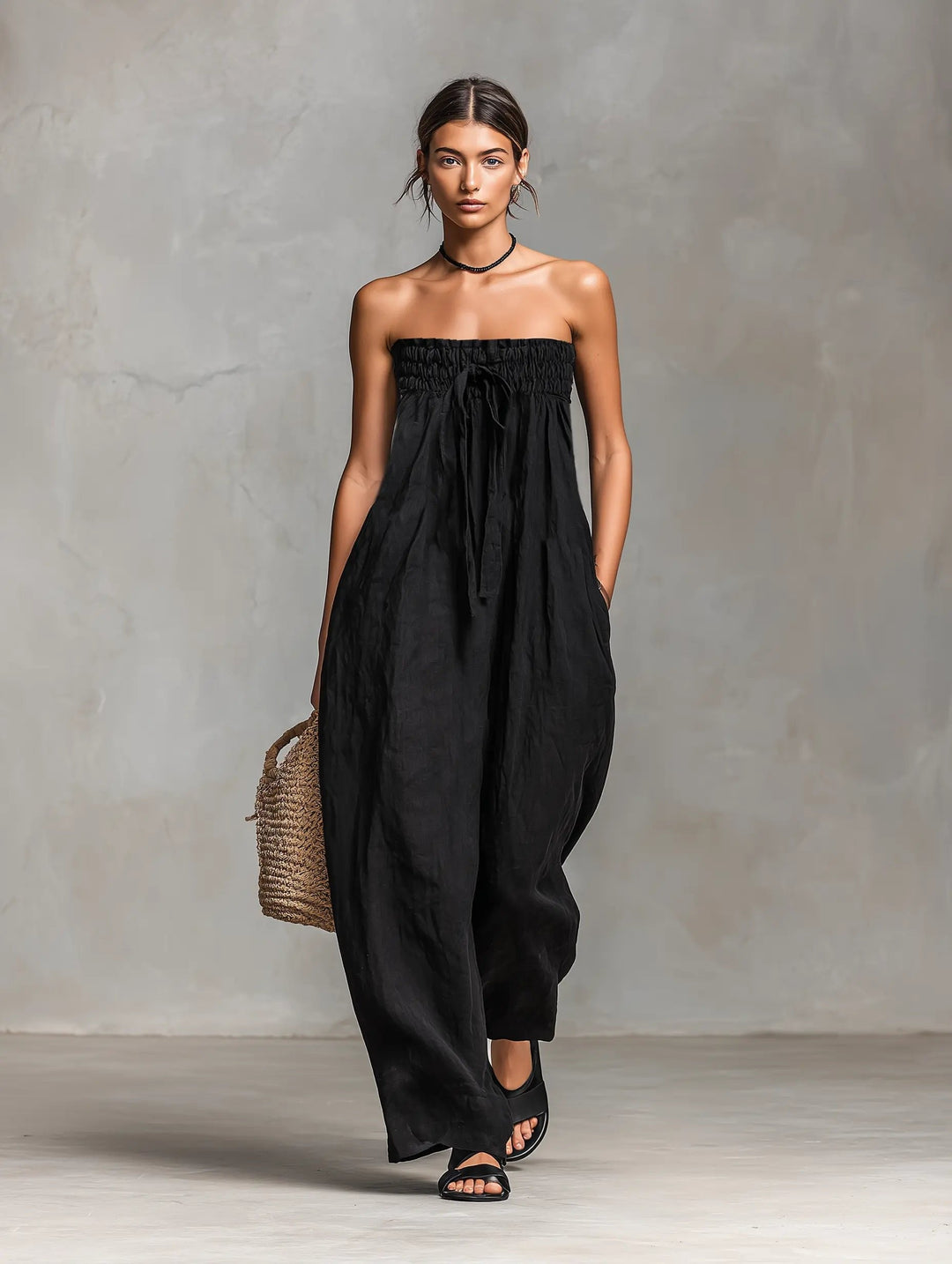 Damen Jumpsuit aus Leinen für den Sommer (7)