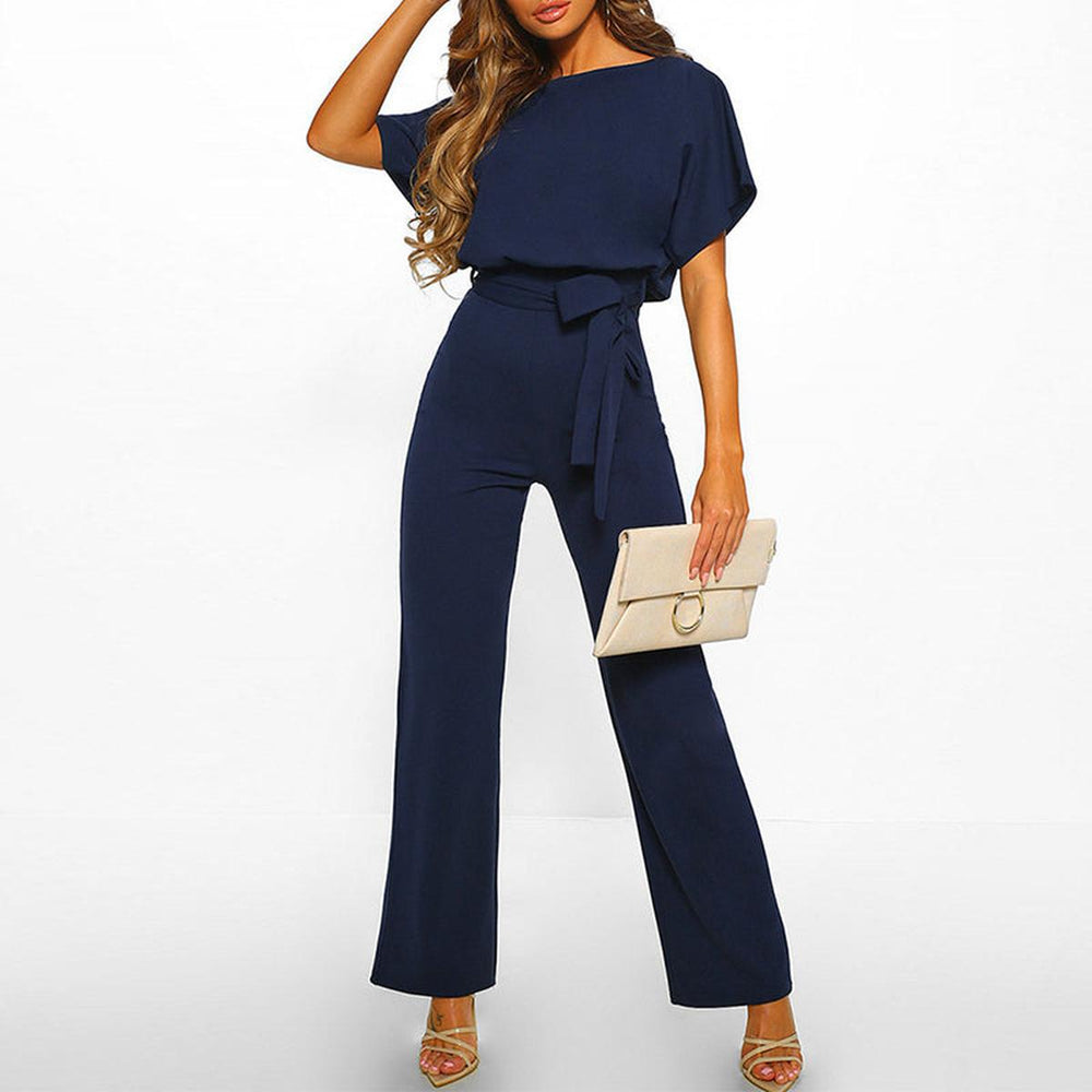 Damen Jumpsuit elegant vielseitig für Alltag in Dunkelblau