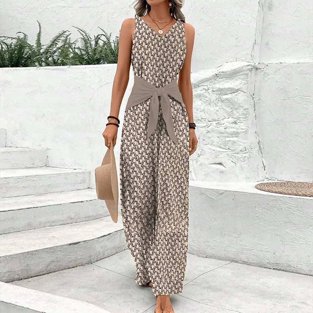 Damen Jumpsuit im eleganten Stil in Braun