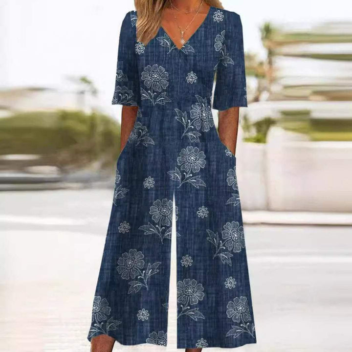 Damen Jumpsuit mit Floralem Boho-Muster (4)