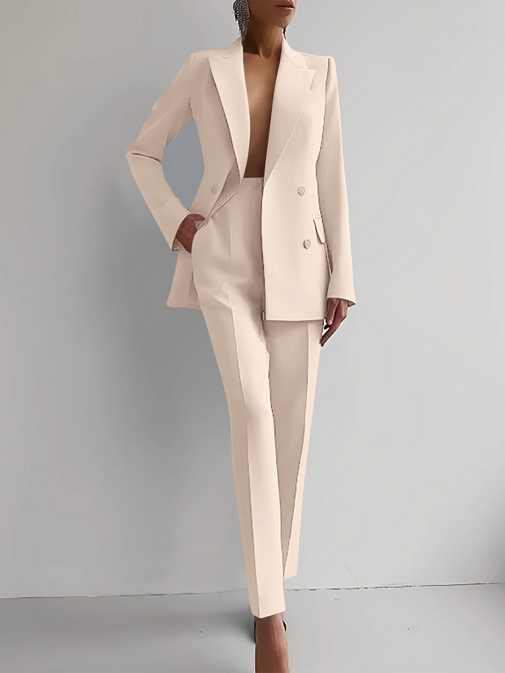 Damen Jumpsuit Tailored-Anzug zum Business in Beige