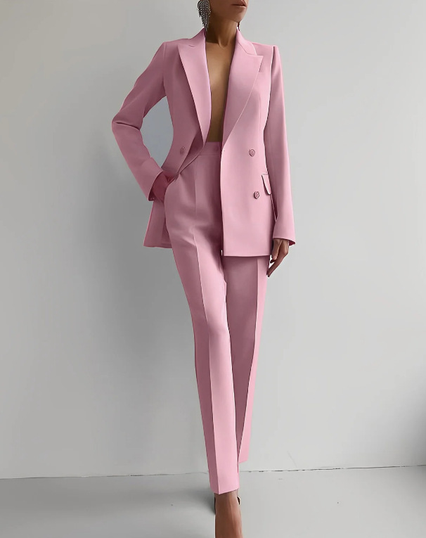 Damen Jumpsuit Tailored-Anzug zum Business in Rosa
