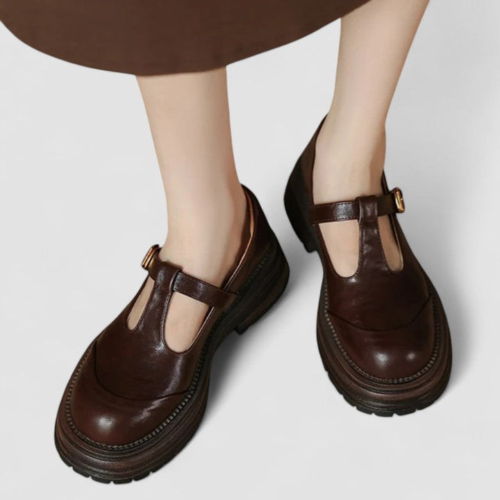 Damen Klassische Orthopädische Mary Janes in Braun