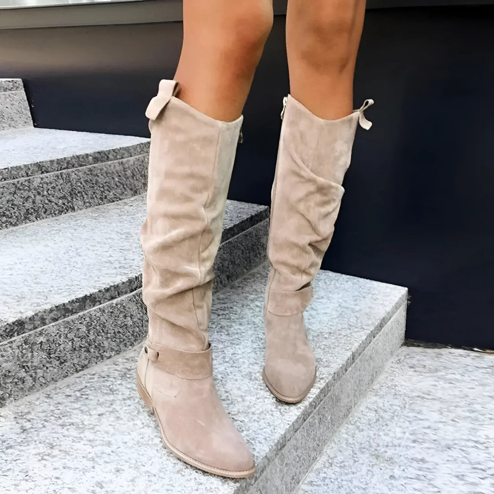 Damen Klassische Premium Lederstiefel (2)