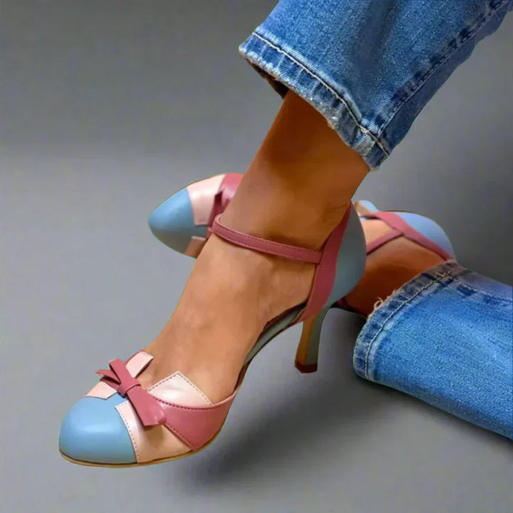 Damen Klassische Pumps mit Schleife in Blau