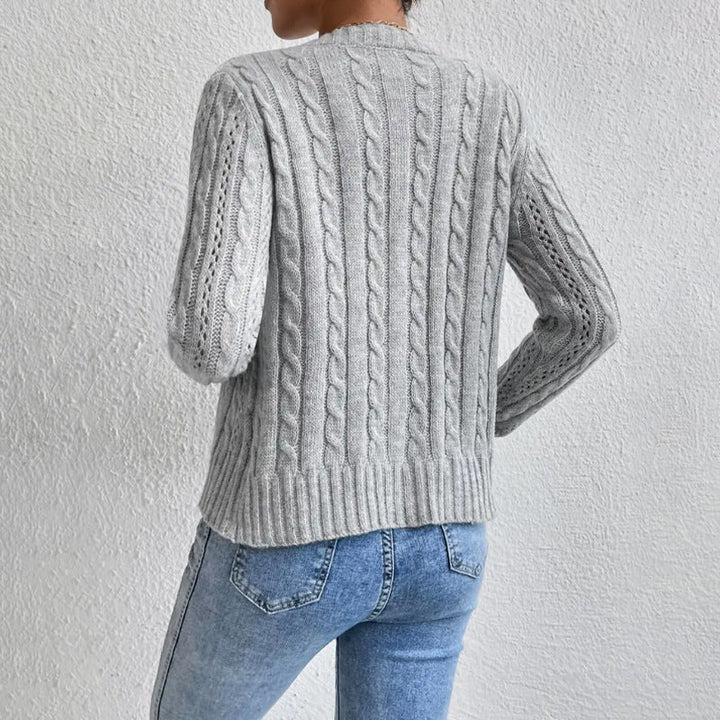 Damen Klassische Strickjacke für kalte Tage (2)