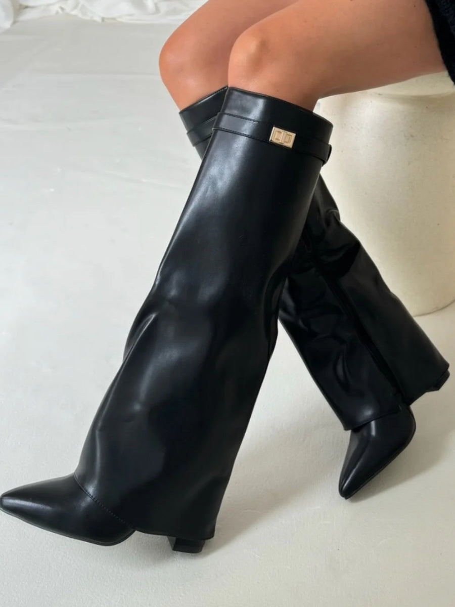 Damen Kniehohe Stiefel für Alltag und Abend (13)