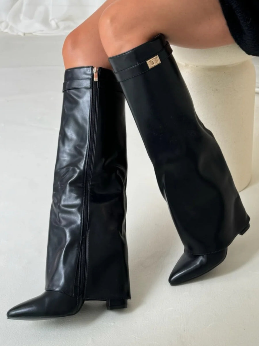 Damen Kniehohe Stiefel für Alltag und Abend (14)
