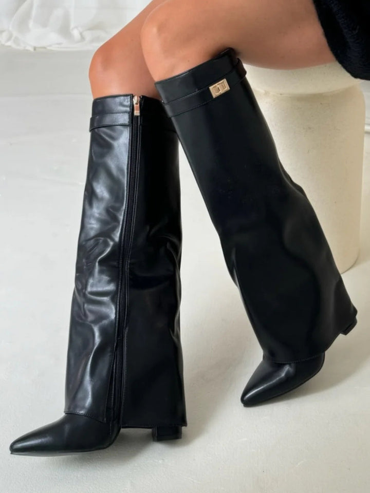 Damen Kniehohe Stiefel für Alltag und Abend (14)