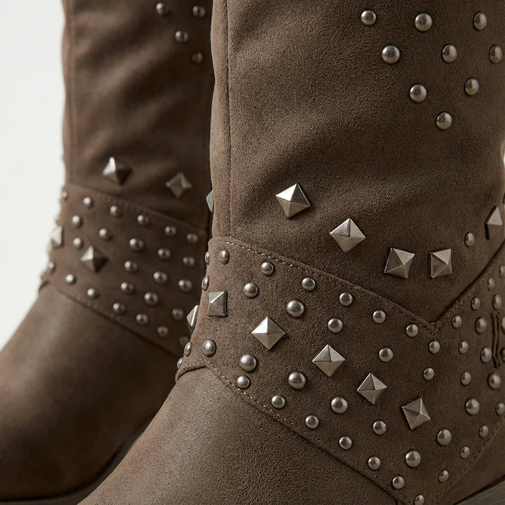 Damen Kniehohe Stiefel im Western-Stil (3)