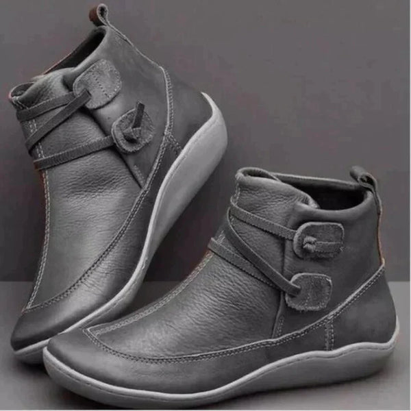 Damen Komfort Stiefel in Grau