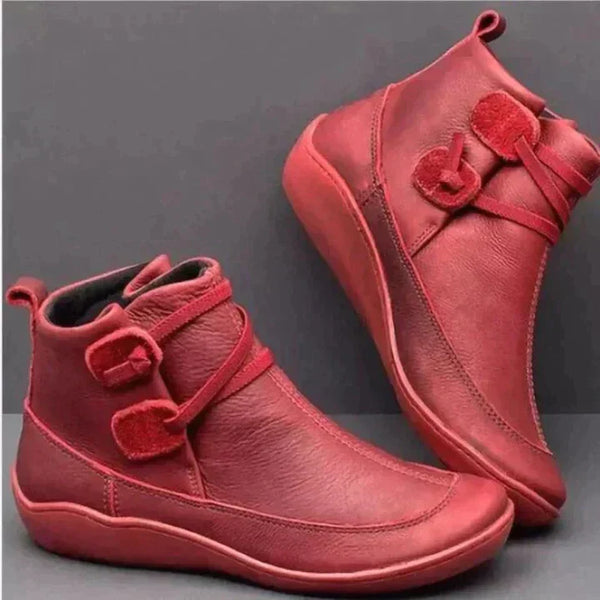 Damen Komfort Stiefel in Rot