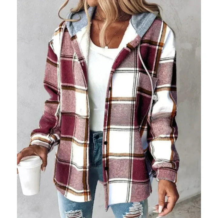 Damen Komfortable Jacke für den Herbst in Dunkelrot