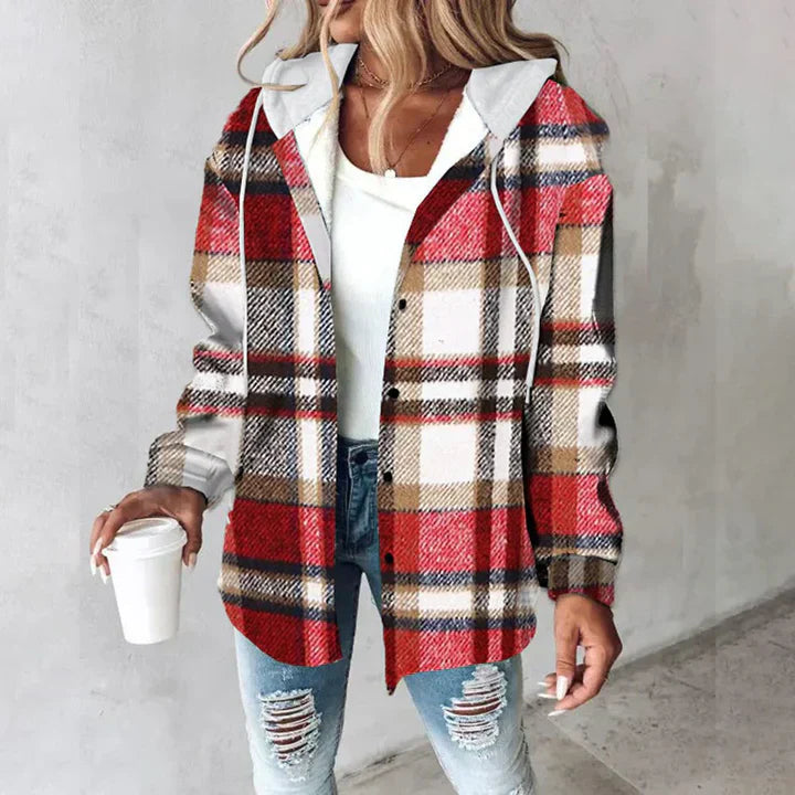 Damen Komfortable Jacke für den Herbst in Rot