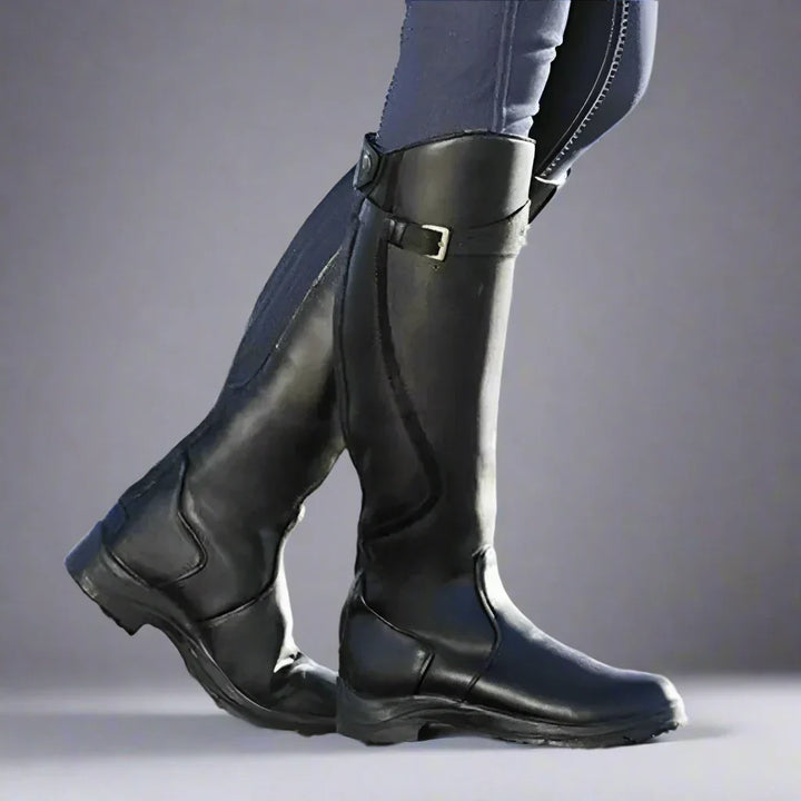 Damen Komfortable Kniehohe Reitstiefel für Herbst (5)