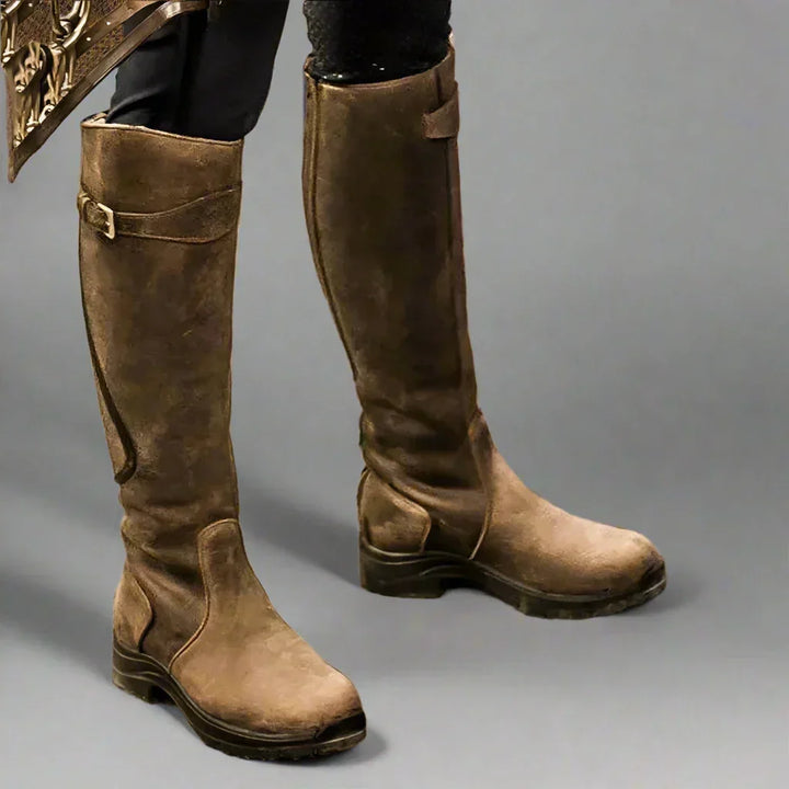 Damen Komfortable Kniehohe Reitstiefel für Herbst (7)