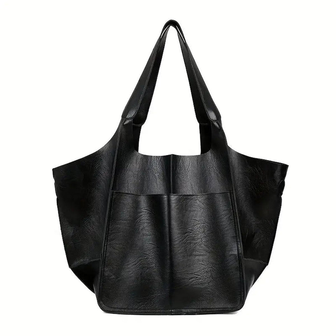 Damen Kunstleder Strukturierte Oversize-Tasche mit Magnetverschluss (14)
