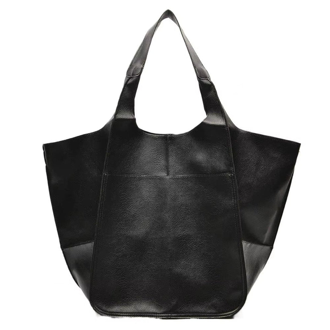 Damen Kunstleder Strukturierte Oversize-Tasche mit Magnetverschluss (15)