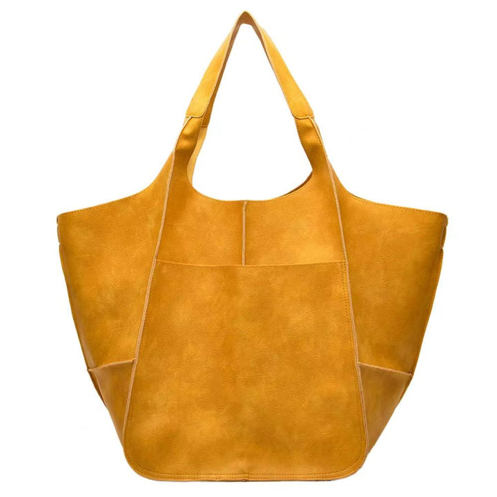 Damen Kunstleder Strukturierte Oversize-Tasche mit Magnetverschluss (17)