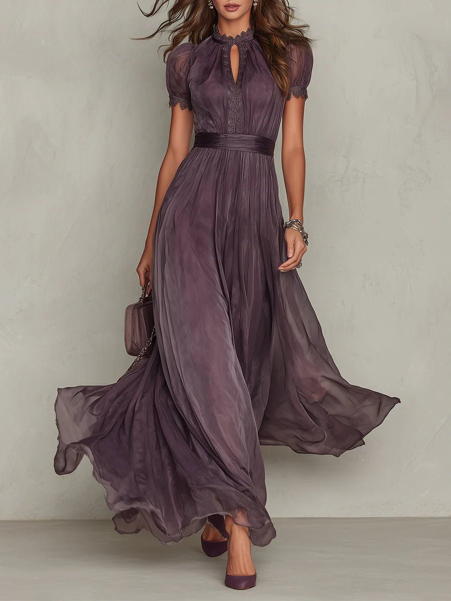 Elena Chiffon Maxikleid, fließendes Strandkleid für den Sommer foto 1