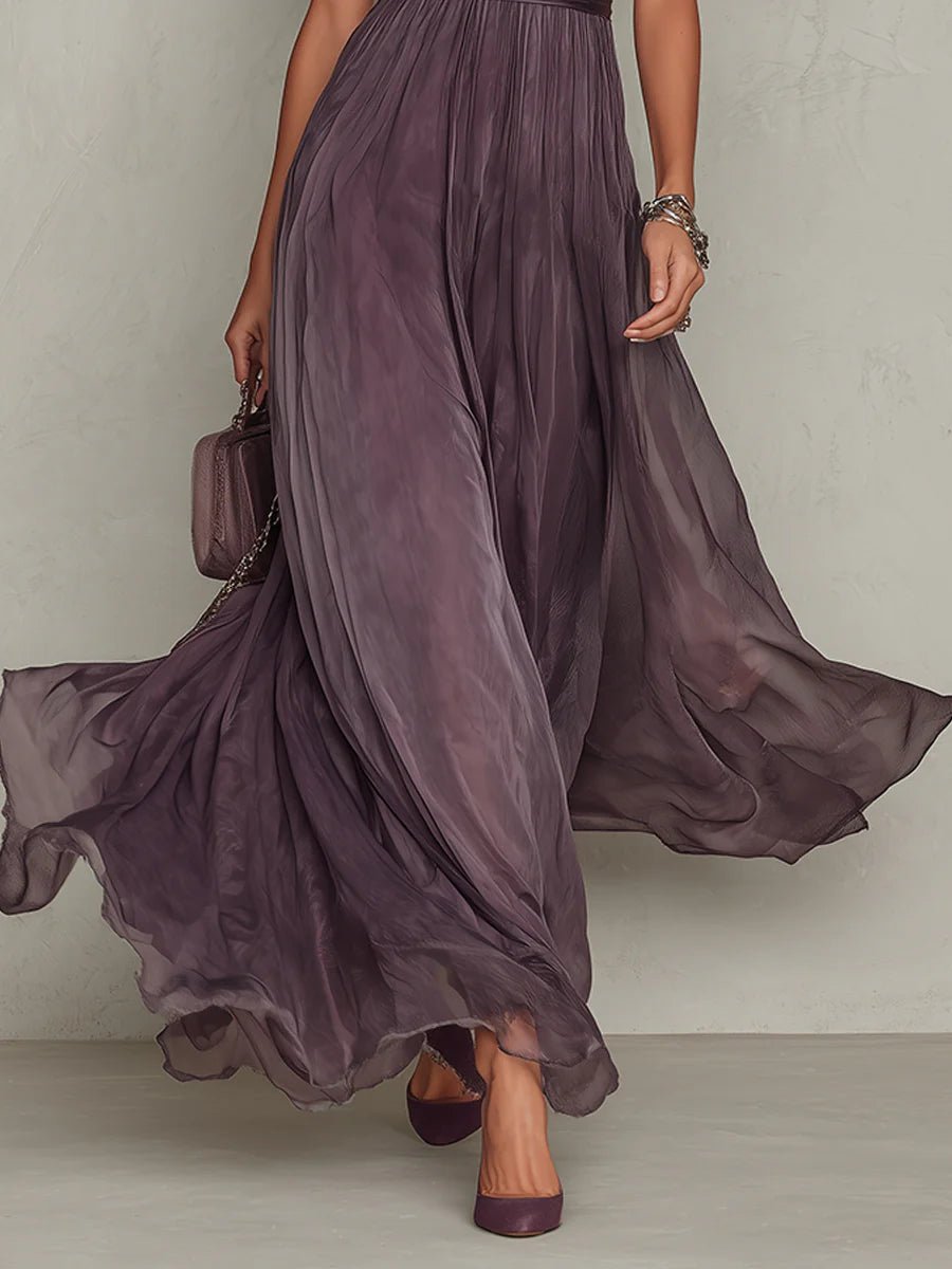 Elena Chiffon Maxikleid, fließendes Strandkleid für den Sommer foto 5