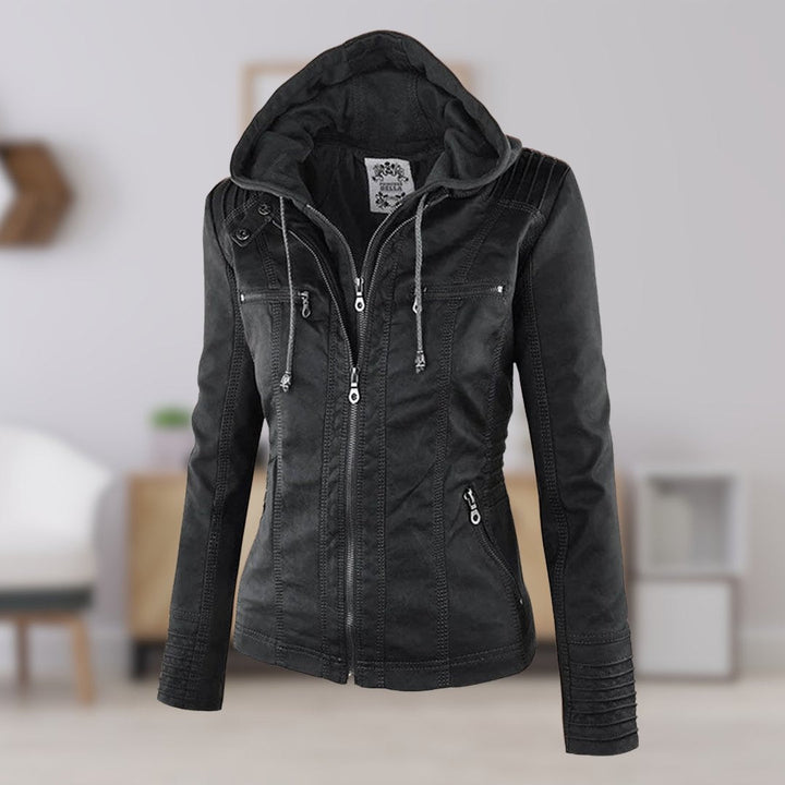 Damen Kurze Jacke für den Herbst in Schwarz