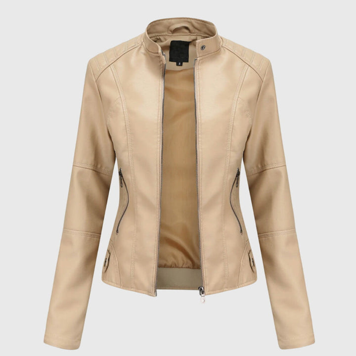 Damen Kurze Jacke für Herbst in Beige