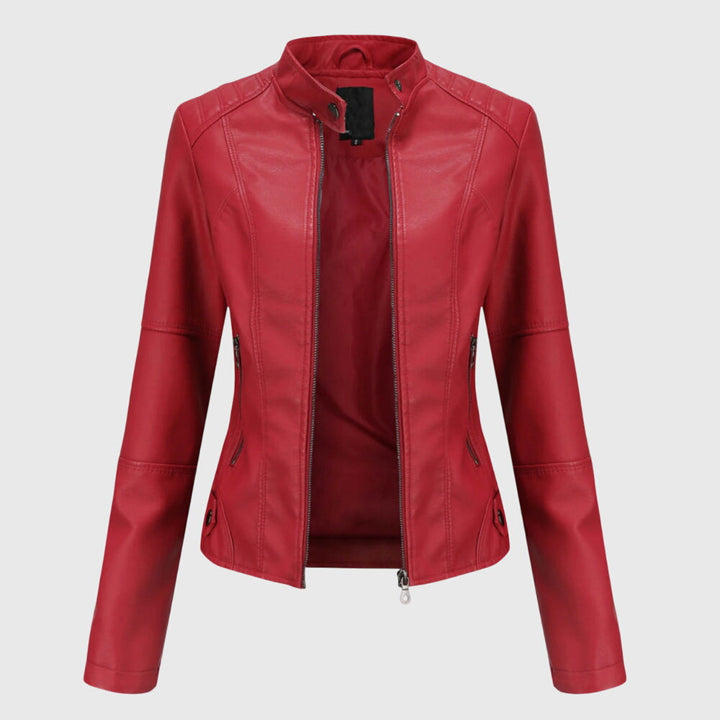 Damen Kurze Jacke für Herbst in Rot