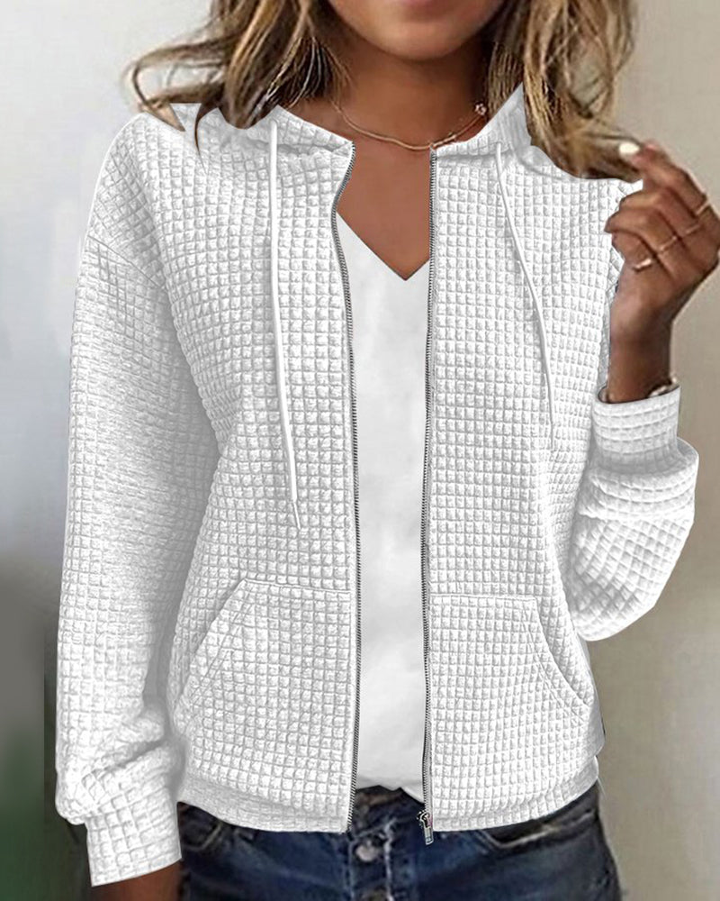 Damen Kurze Jacke für Herbst und Alltag in Weiß