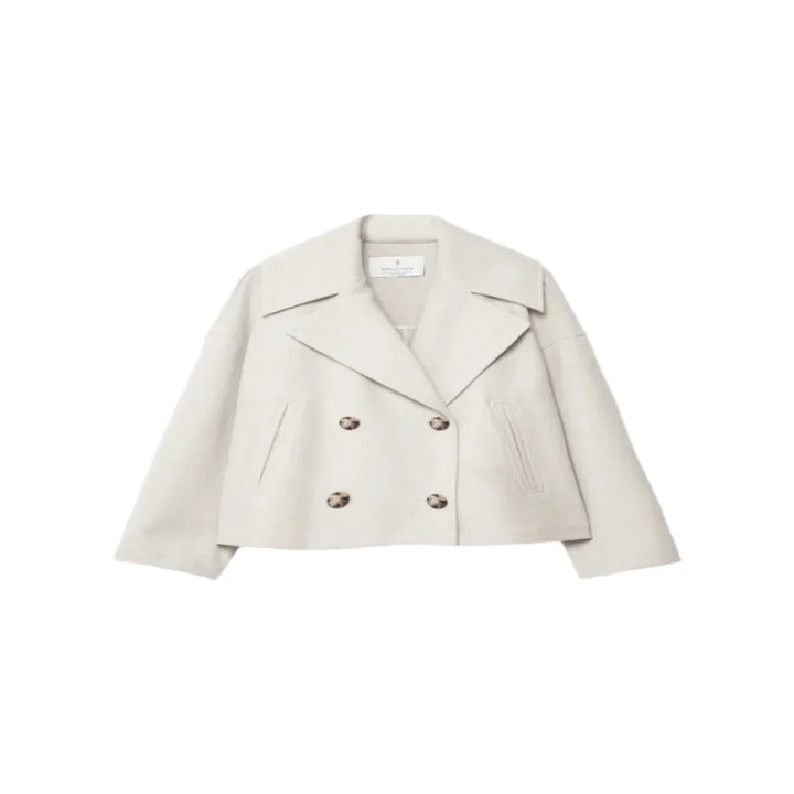 Damen kurze Jacke in klassischer Eleganz in Beige