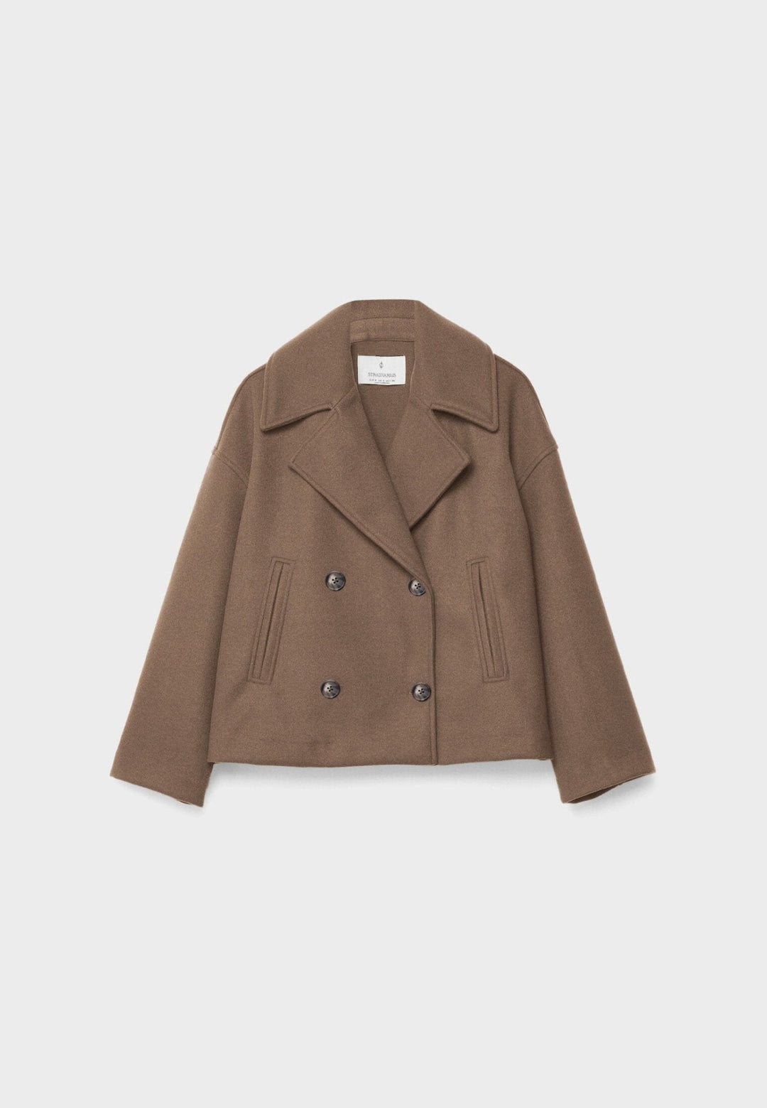 Damen kurze Jacke in klassischer Eleganz in Braun