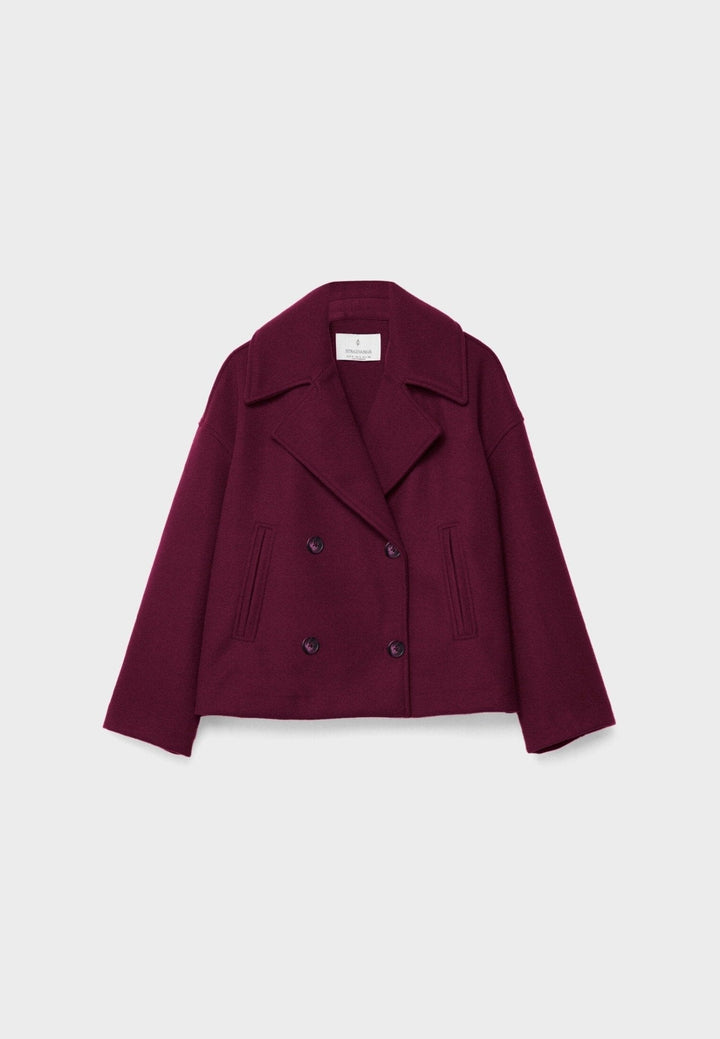 Damen kurze Jacke in klassischer Eleganz in Rot
