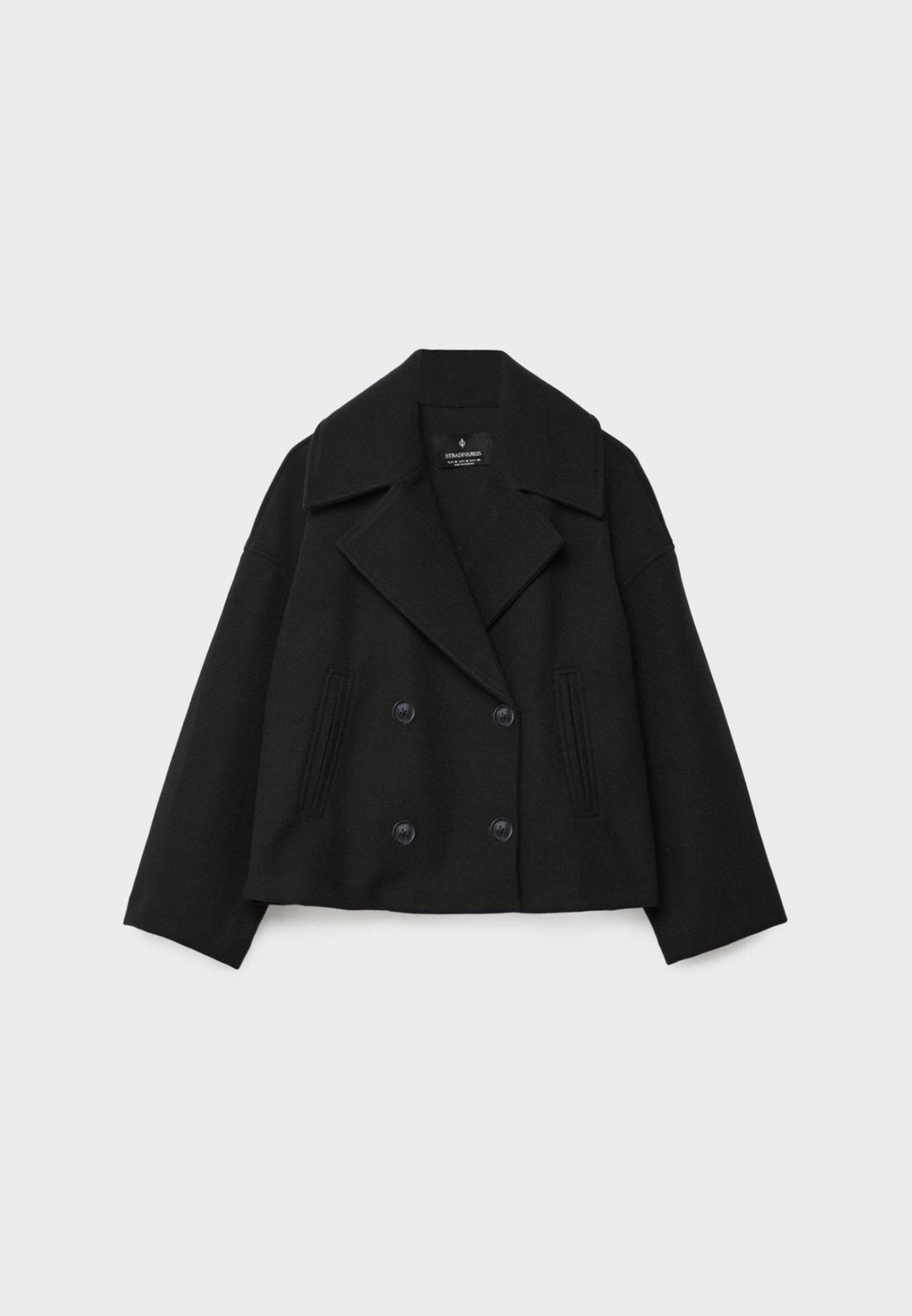 Damen kurze Jacke in klassischer Eleganz in Schwarz