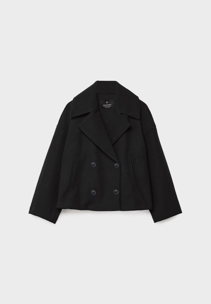 Damen kurze Jacke in klassischer Eleganz in Schwarz