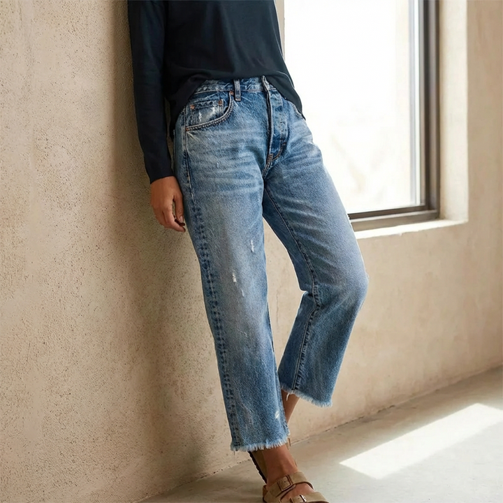 Damen Kurze Jeans im Retro-Stil (3)