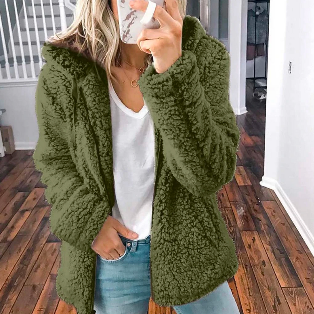 Damen Kuschelige Oversized Jacke für Herbst (8)