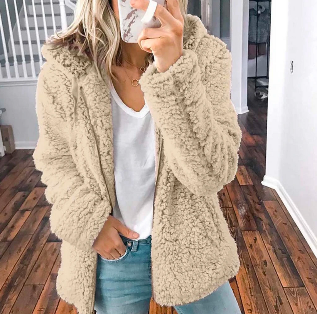 Damen Kuschelige Oversized Jacke für Herbst (9)