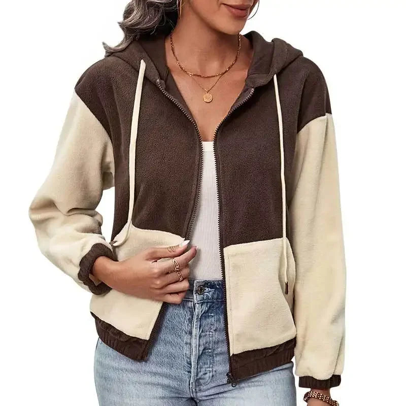 Damen Kuschelige Strickjacke mit Kapuze (4)