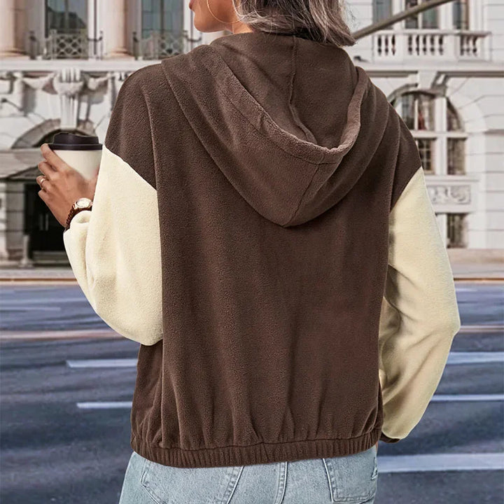 Damen Kuschelige Strickjacke mit Kapuze (5)
