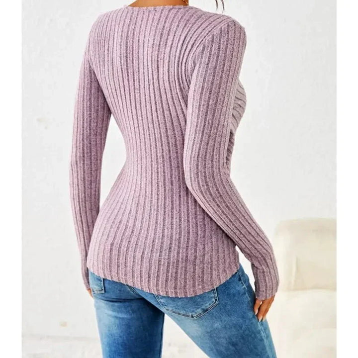 Damen Langarm Wickel-Top (2)