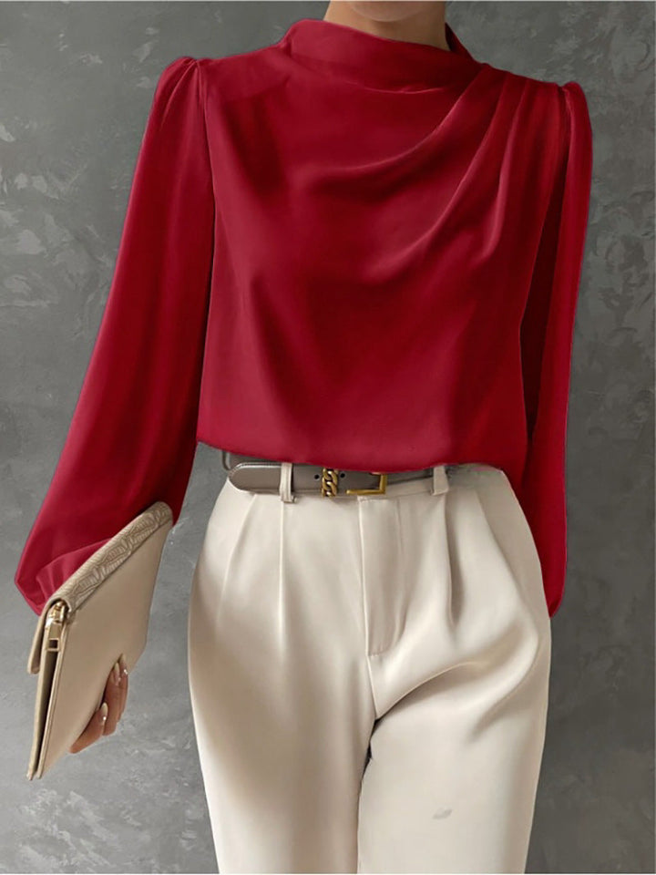 Damen Langarmbluse im Boho-Stil für Sommer in Rot