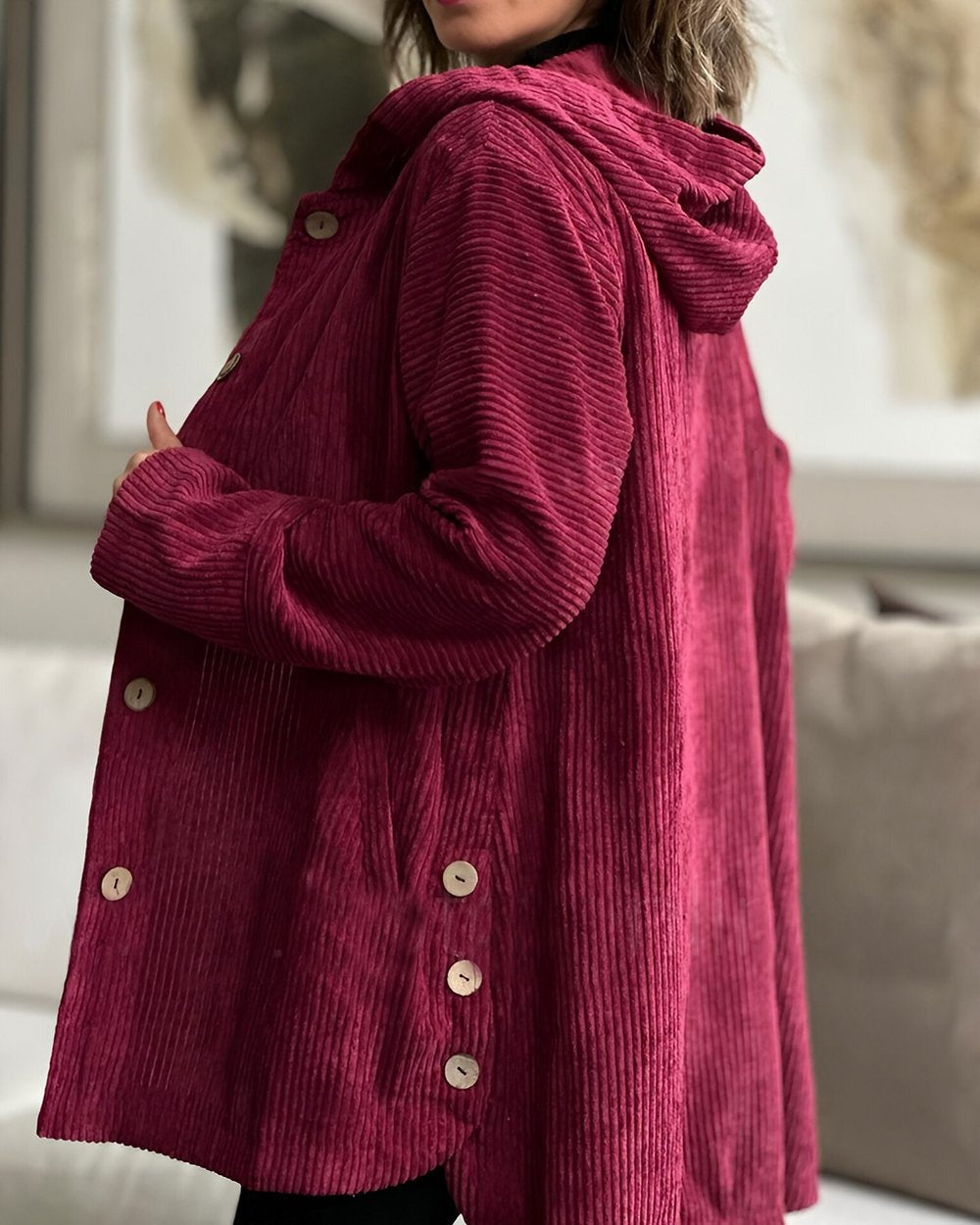 Damen lange Strickjacke im eleganten Stil (2)