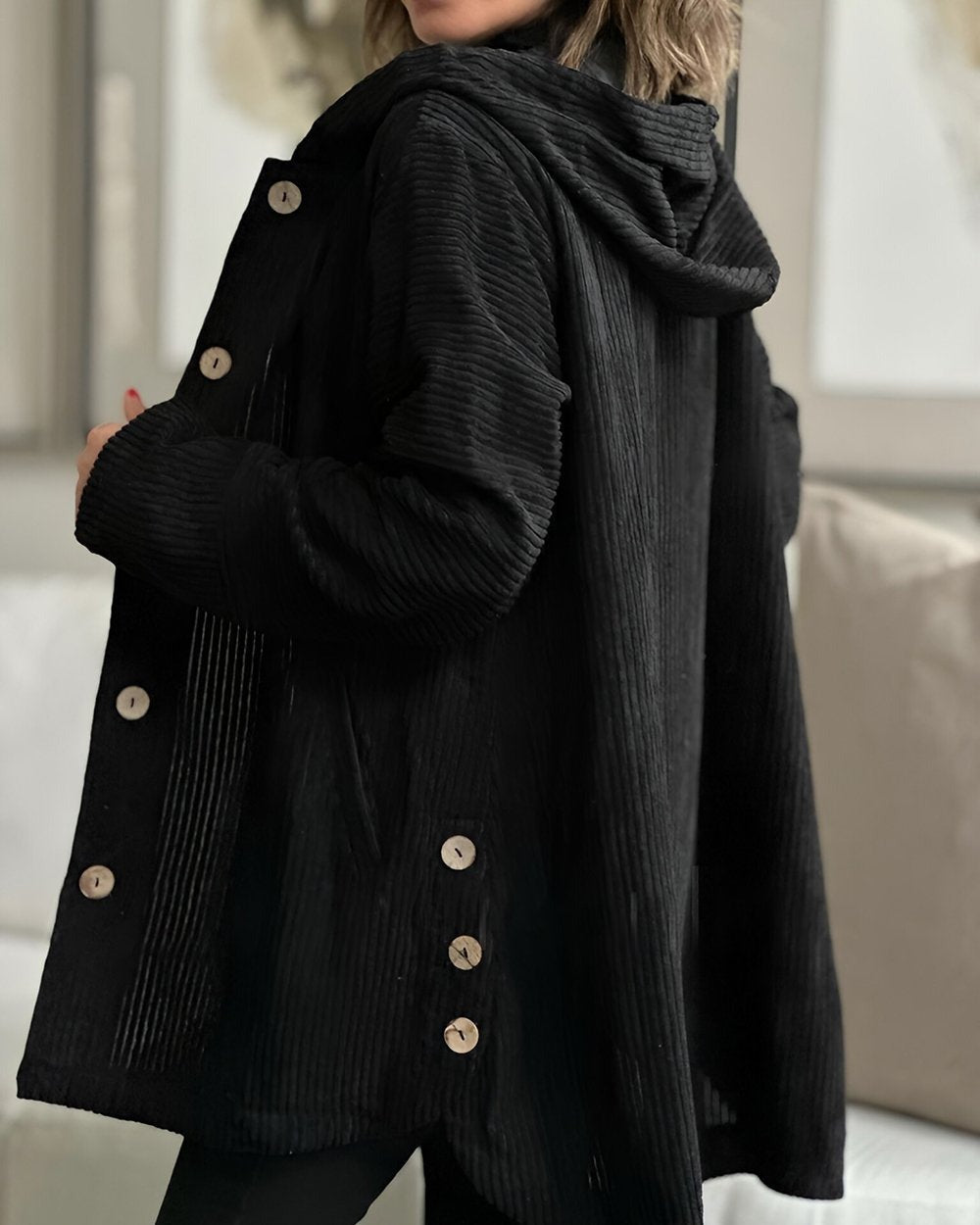 Damen lange Strickjacke im eleganten Stil (4)
