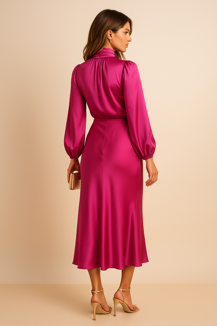Damen langes Abendkleid aus Baumwollmischung (26)