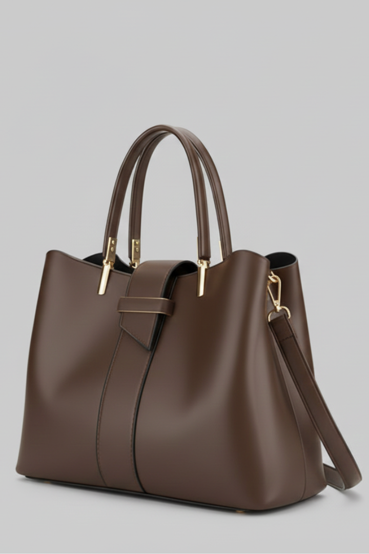 Damen Laptoptasche mit Schulterriemen und strukturiertem Design (4)