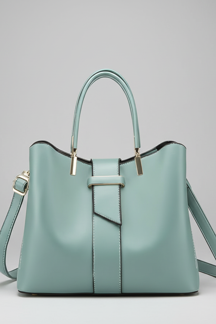Damen Laptoptasche mit Schulterriemen und strukturiertem Design in Blau