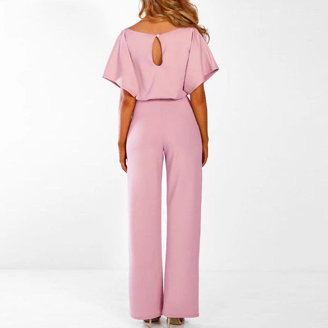 Damen Lässiger Kurzarm-Jumpsuit-Set für den Sommer (5)