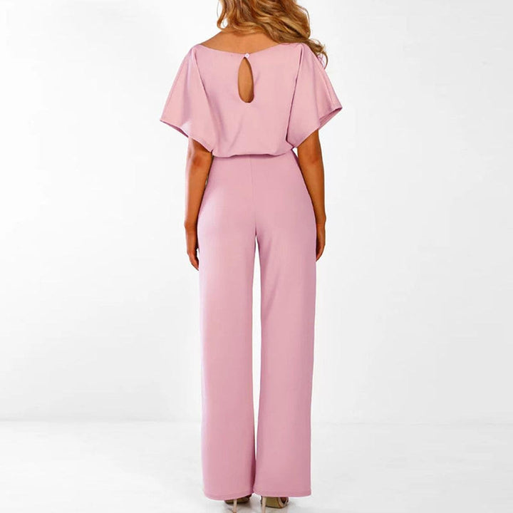Damen Lässiger Kurzarm-Jumpsuit-Set für den Sommer (5)